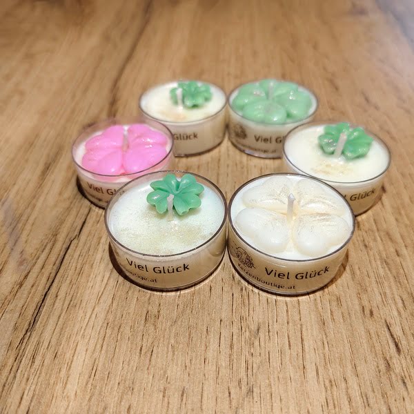 6er Set Teelichter zu Silvester